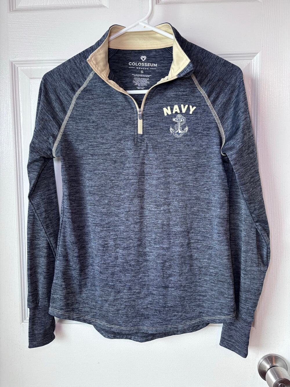 Colosseum Navy Midshipmen Women’s Small 1/4 Zip Pullover Navy Blue USNA